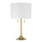 Craftmade Neely 2 Light Table Lamp, Brass/White - 87003SB-T