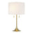 Craftmade Neely 2 Light Table Lamp, Brass/White