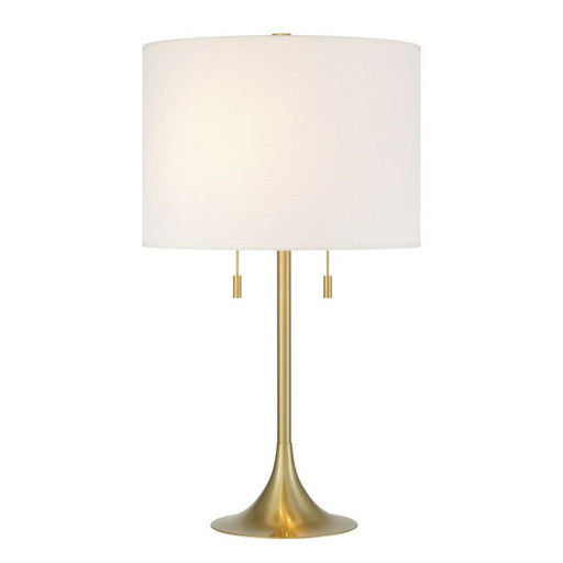 Craftmade Neely 2 Light Table Lamp, Brass/White
