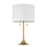 Craftmade Neely 2 Light Table Lamp, Brass/White