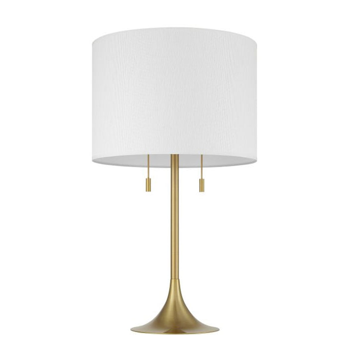 Craftmade Neely 2 Light Table Lamp, Brass/White