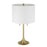 Craftmade Neely 2 Light Table Lamp, Brass/White