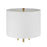 Craftmade Neely 2 Light Table Lamp, Brass/White