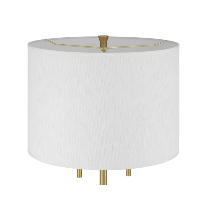 Craftmade Neely 2 Light Table Lamp, Brass/White