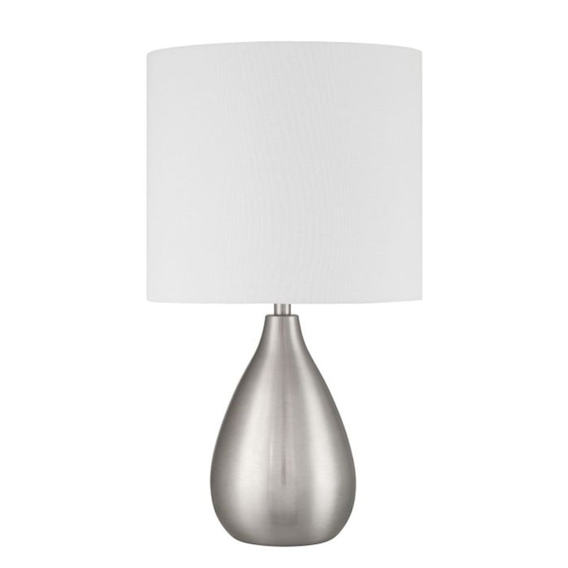 Craftmade Leri 1 Light Table Lamp, Nickel/White