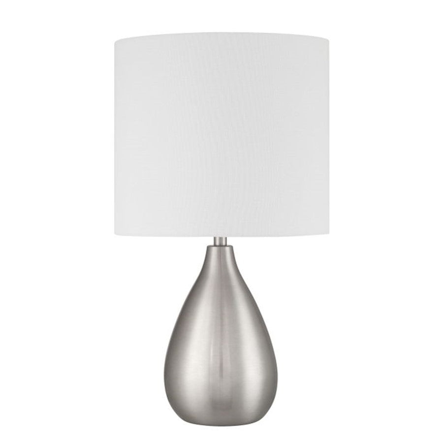 Craftmade Leri 1 Light Table Lamp, Nickel/White - 87004BNK-T