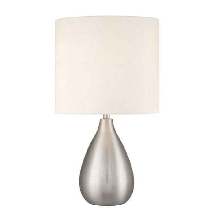 Craftmade Leri 1 Light Table Lamp, Nickel/White
