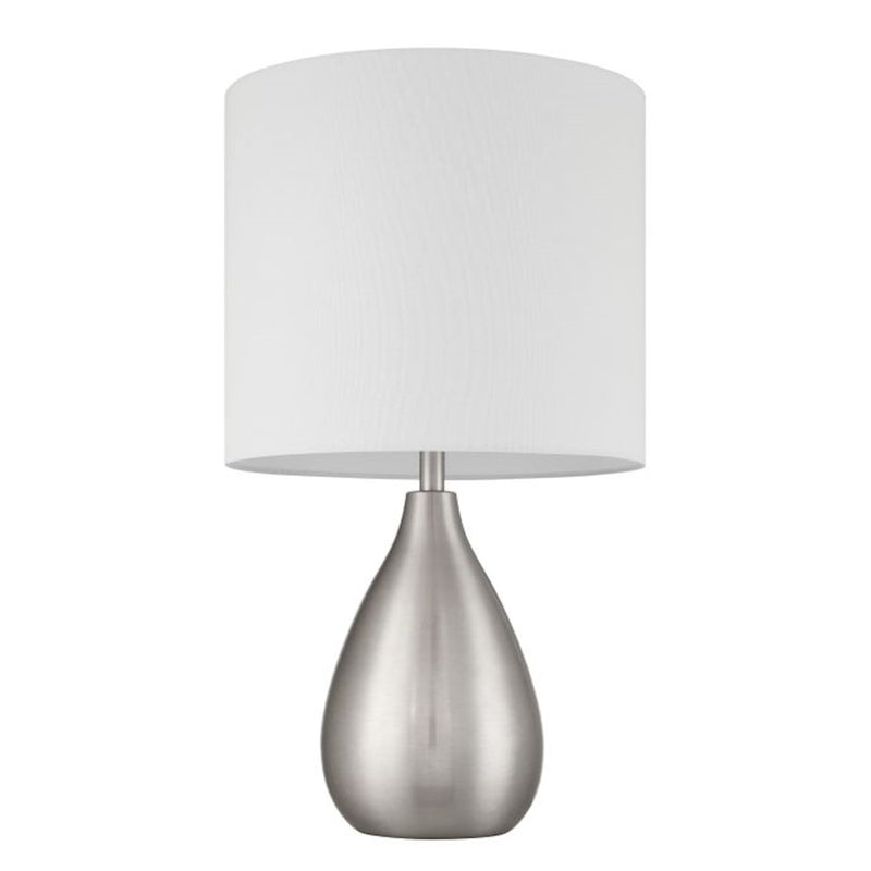 Craftmade Leri 1 Light Table Lamp, Nickel/White