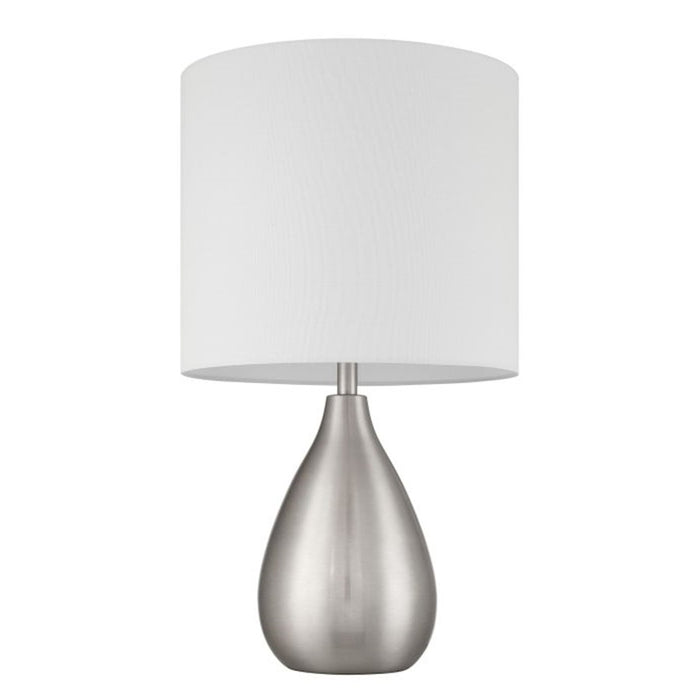 Craftmade Leri 1 Light Table Lamp, Nickel/White
