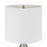 Craftmade Leri 1 Light Table Lamp, Nickel/White