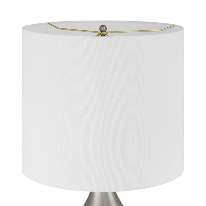 Craftmade Leri 1 Light Table Lamp, Nickel/White