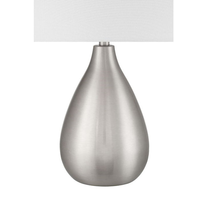 Craftmade Leri 1 Light Table Lamp, Nickel/White