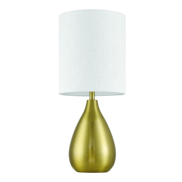 Craftmade Leri 1 Light Table Lamp, Brass/White