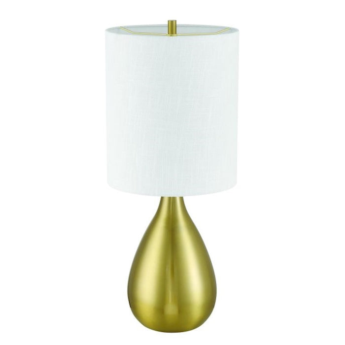 Craftmade Leri 1 Light Table Lamp, Brass/White