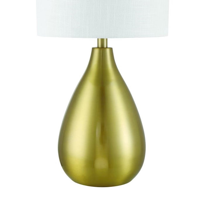 Craftmade Leri 1 Light Table Lamp, Brass/White