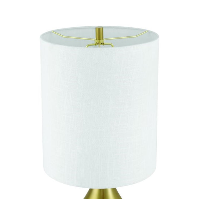 Craftmade Leri 1 Light Table Lamp, Brass/White