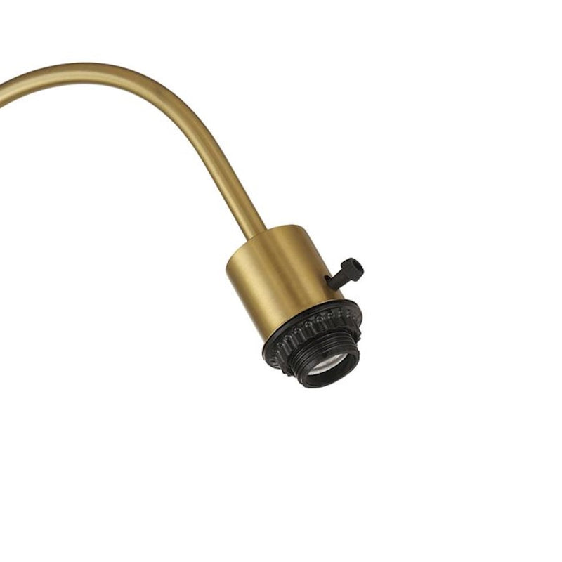 Craftmade Girard 1 Light Floor Lamp, Brass/White