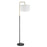 Craftmade Ingraham 1 Light Floor Lamp, Black/Brass/White - 87008FBSB-F