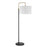 Craftmade Ingraham 1 Light Floor Lamp, Black/Brass/White