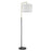 Craftmade Ingraham 1 Light Floor Lamp, Black/Brass/White