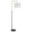 Craftmade Ingraham 1 Light Floor Lamp, Black/Brass/White