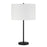 Craftmade Jones 1 Light Table Lamp, Black/White - 87009FB-T