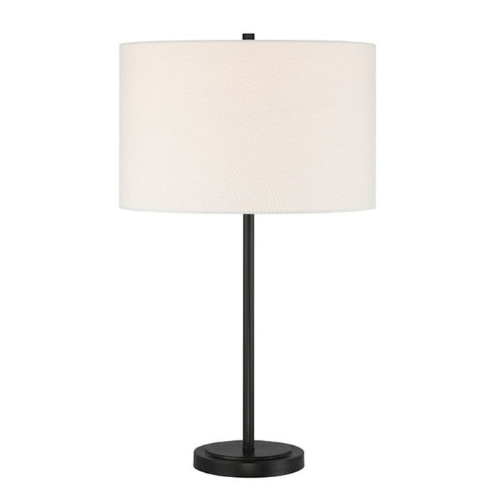 Craftmade Jones 1 Light Table Lamp, Black/White