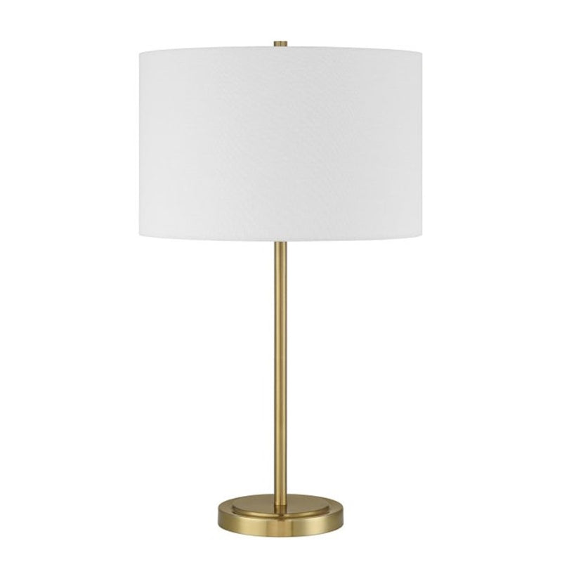 Craftmade Jones 1 Light Table Lamp, Brass/White