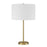 Craftmade Jones 1 Light Table Lamp, Brass/White - 87009SB-T