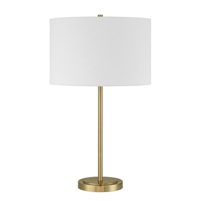 Craftmade Jones 1 Light Table Lamp, Brass/White - 87009SB-T