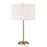 Craftmade Jones 1 Light Table Lamp, Brass/White