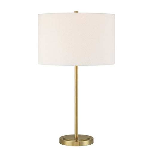 Craftmade Jones 1 Light Table Lamp, Brass/White