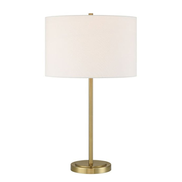 Craftmade Jones 1 Light Table Lamp, Brass/White