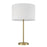Craftmade Jones 1 Light Table Lamp, Brass/White