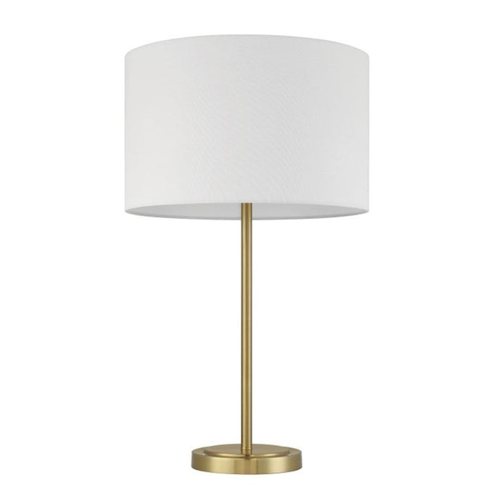 Craftmade Jones 1 Light Table Lamp, Brass/White