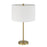 Craftmade Jones 1 Light Table Lamp, Brass/White