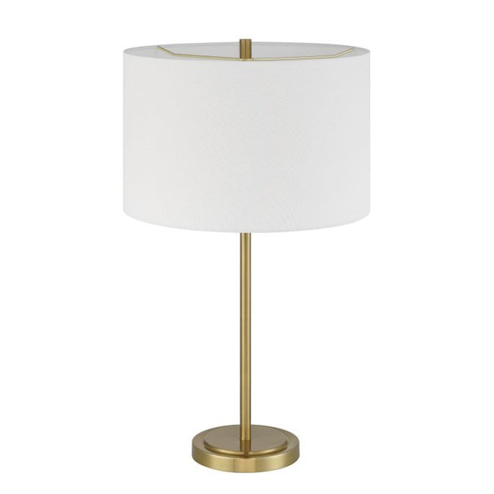 Craftmade Jones 1 Light Table Lamp, Brass/White