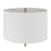Craftmade Jones 1 Light Table Lamp, Brass/White