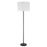 Craftmade Jones 1 Light Floor Lamp, Black/White - 87010FB-F
