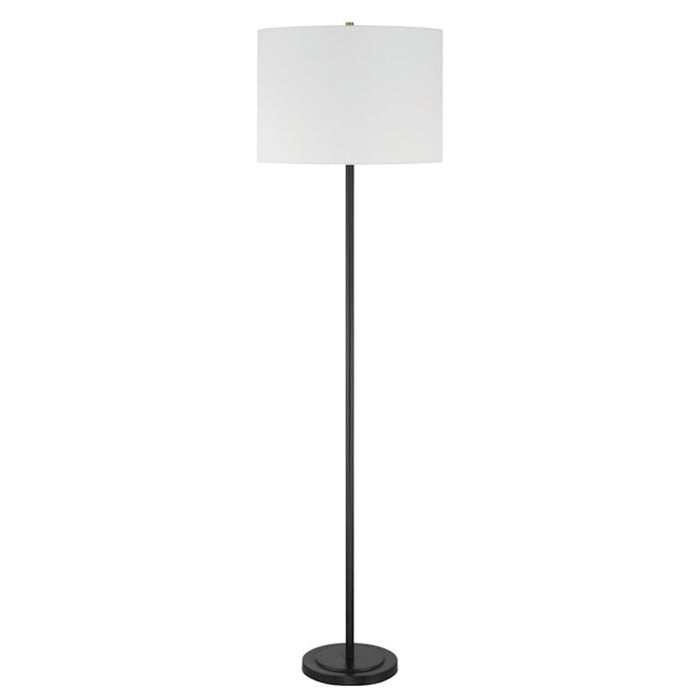Craftmade Jones 1 Light Floor Lamp, Black/White - 87010FB-F