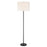 Craftmade Jones 1 Light Floor Lamp, Black/White