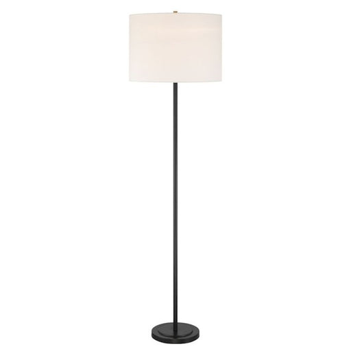 Craftmade Jones 1 Light Floor Lamp, Black/White