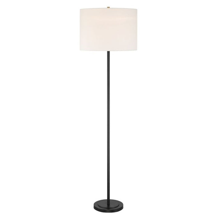 Craftmade Jones 1 Light Floor Lamp, Black/White