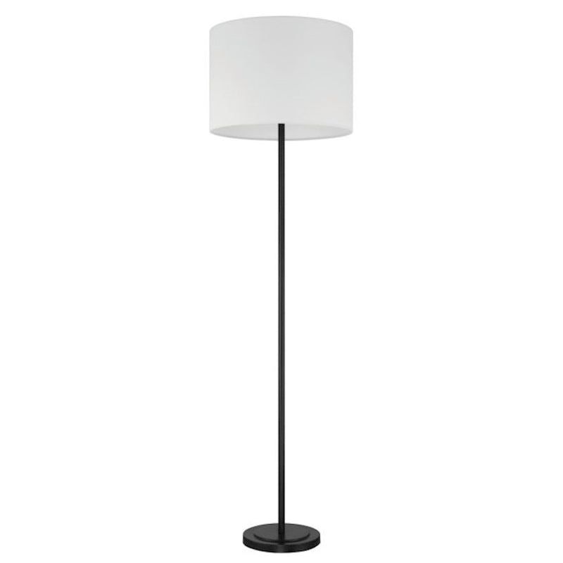 Craftmade Jones 1 Light Floor Lamp, Black/White