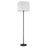Craftmade Jones 1 Light Floor Lamp, Black/White