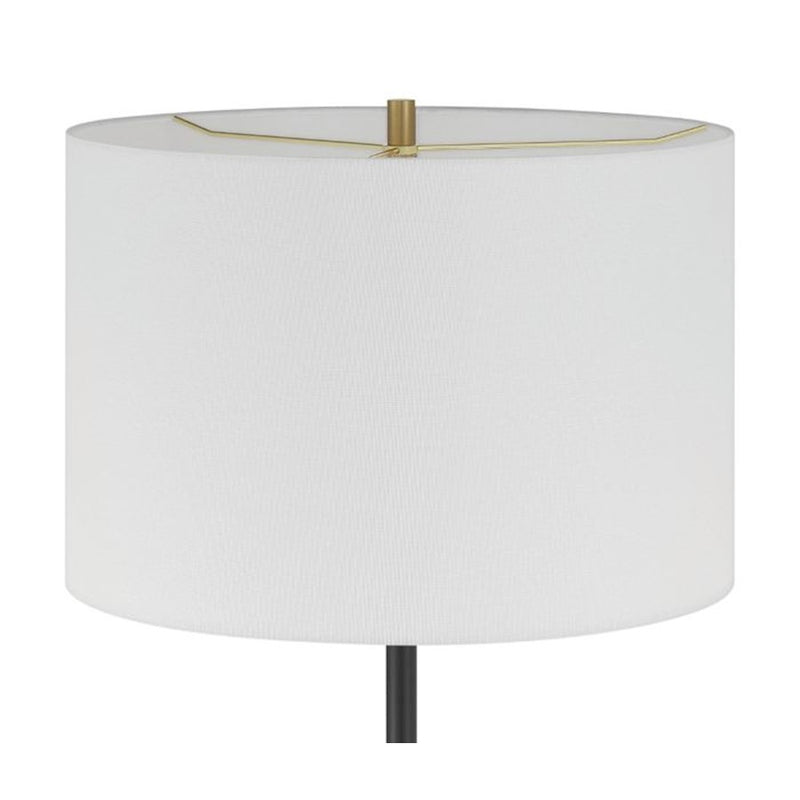 Craftmade Jones 1 Light Floor Lamp, Black/White