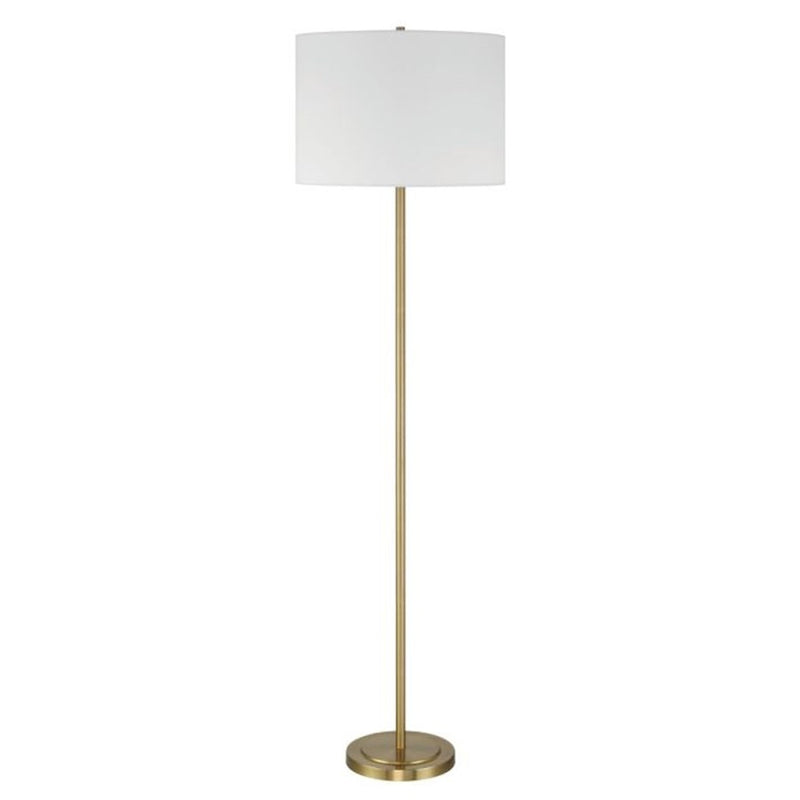 Craftmade Jones 1 Light Floor Lamp, Brass/White