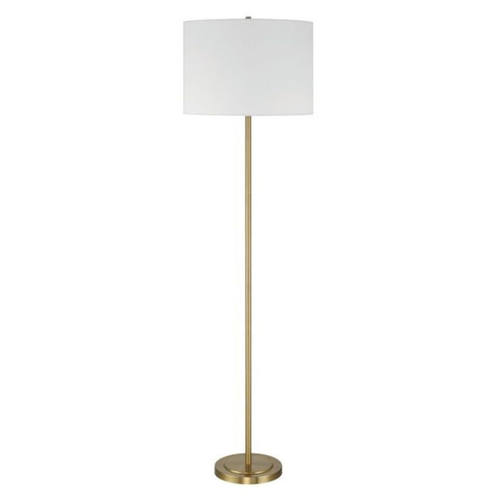 Craftmade Jones 1 Light Floor Lamp, Brass/White - 87010SB-F