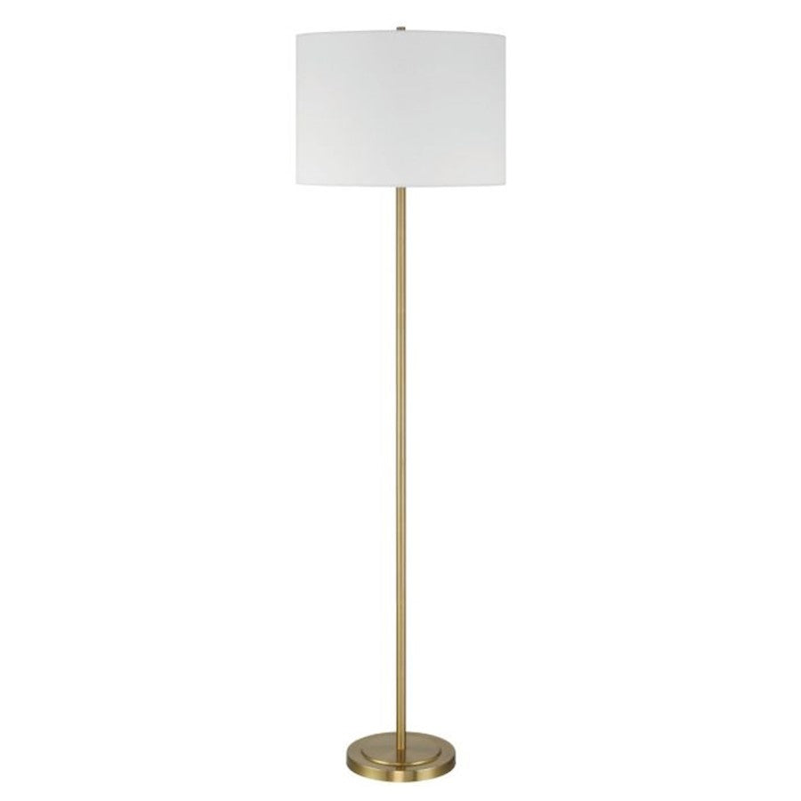 Craftmade Jones 1 Light Floor Lamp, Brass/White - 87010SB-F