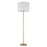 Craftmade Jones 1 Light Floor Lamp, Brass/White